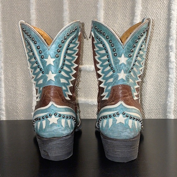 🏍 {PRICE FIRM} OG Dawn Pippin 8” Oryx Aqua Boots ~ Usado Snow - Picture 5 of 13